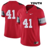 Youth NCAA Ohio State Buckeyes Hayden Jester #41 College Stitched 2018 Spring Game No Name Authentic Nike Red Football Jersey WG20A81CZ